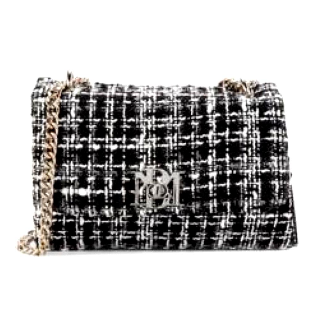 Badgley Mischka Boucle tweed purse